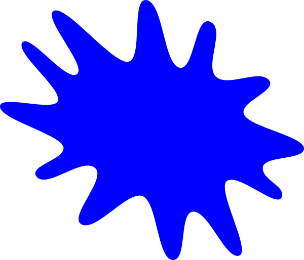 Blue Paint Splatter Clip Art (600x514)