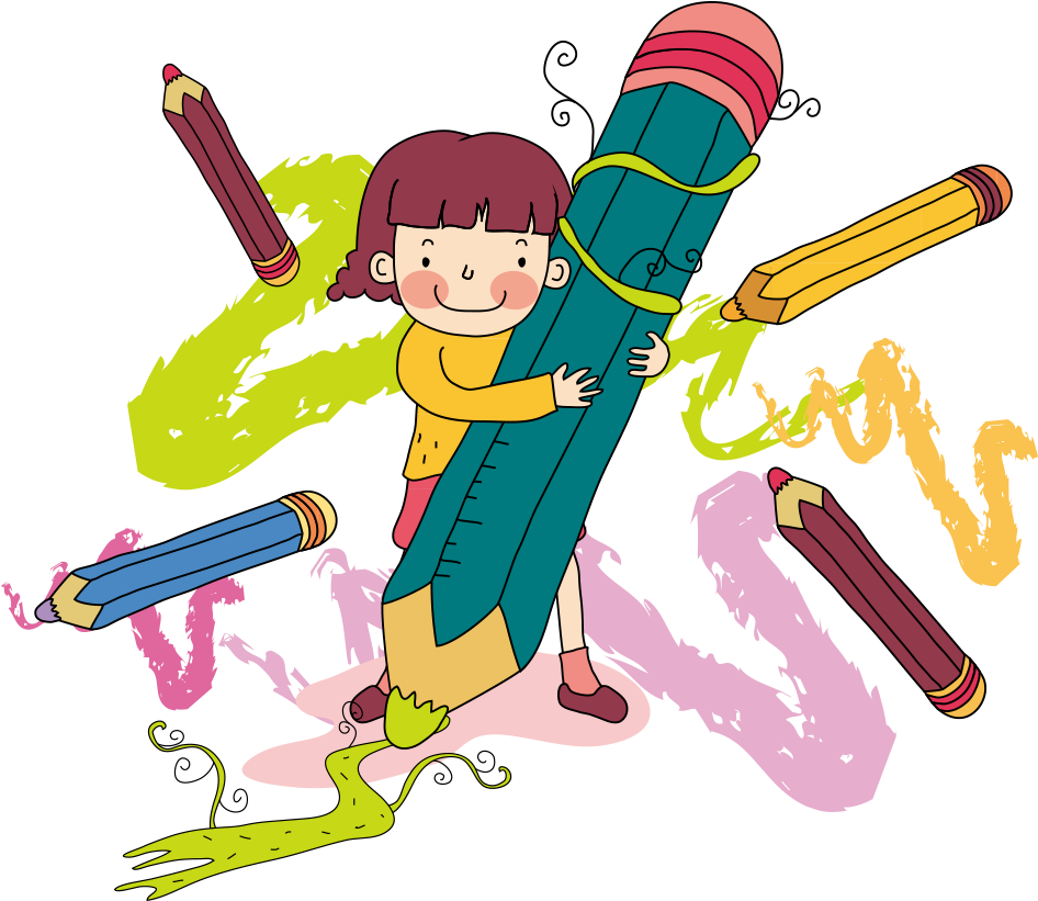 Cartoon Paintbrush Painting Illustration - Cartoon Paintbrush Painting Illustration (1000x1000)