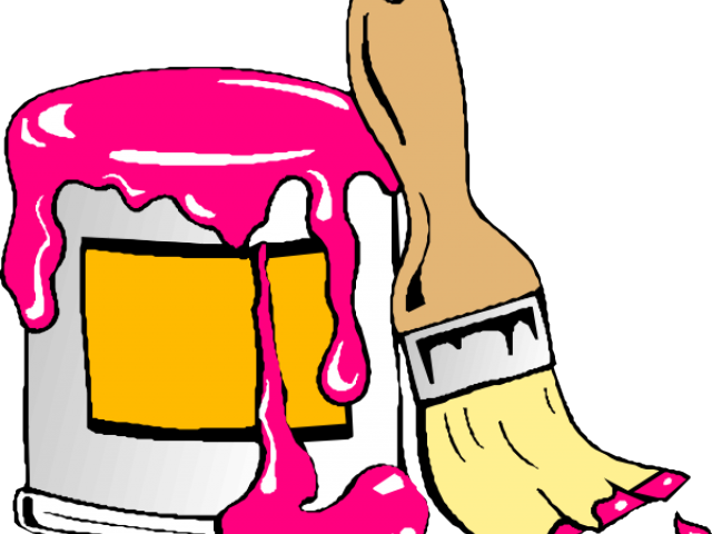 Cliparts Pink Paint - Paint Can Clip Art (640x480)