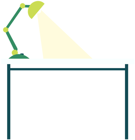 Office Desk With Lamp Clipart Transparent Png - Desk (512x512)