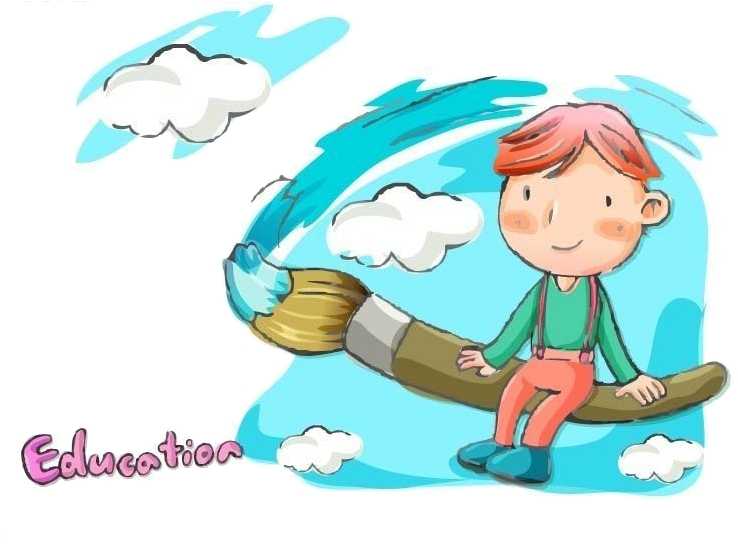 Paintbrush Cartoon Oil Painting - Suspenders (737x550)