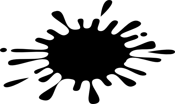 Ink Clipart Ink Splatter - Ink Clip Art Black (600x358)