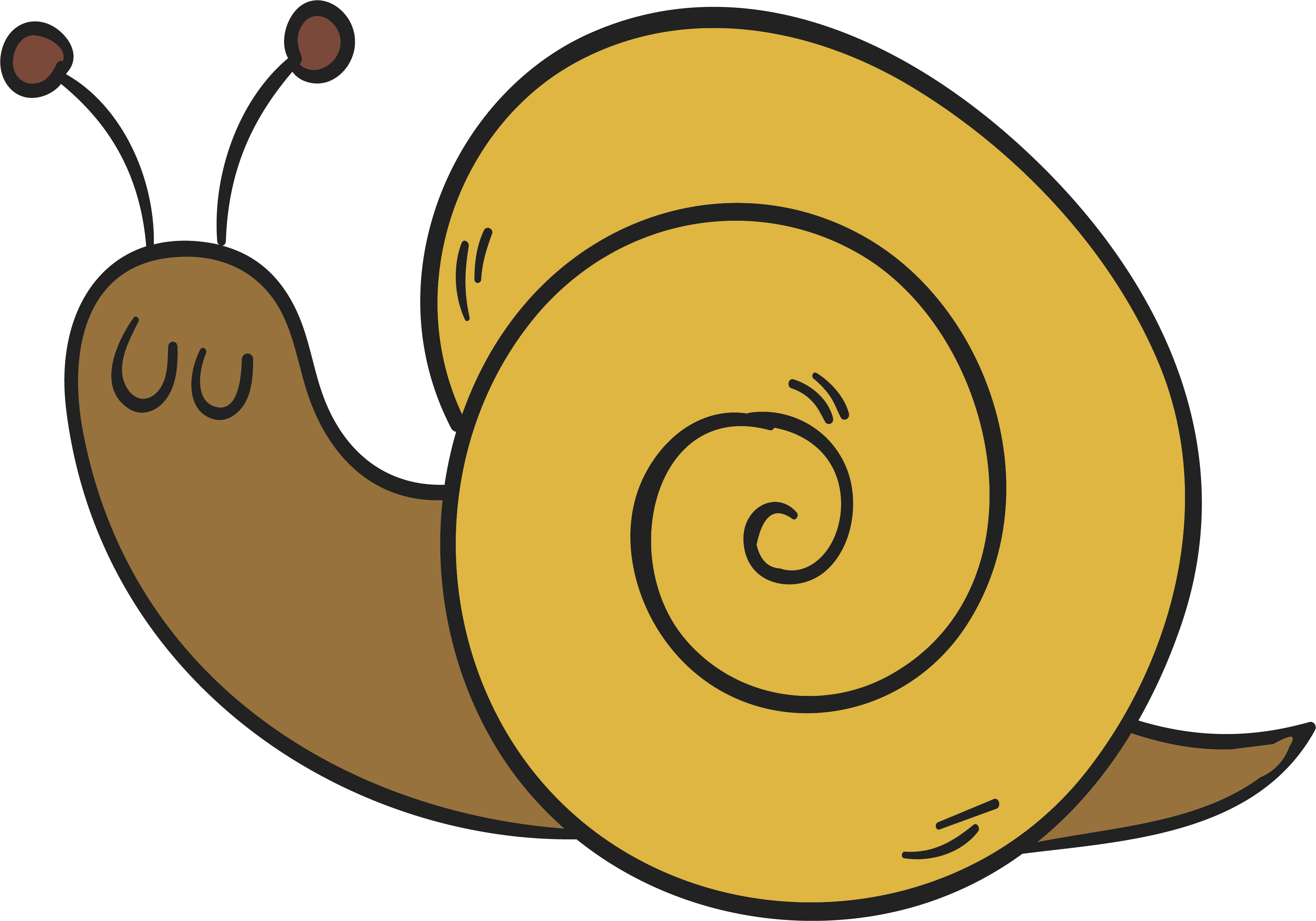 Snail Drawing Clip Art - Painting (3595x2516)