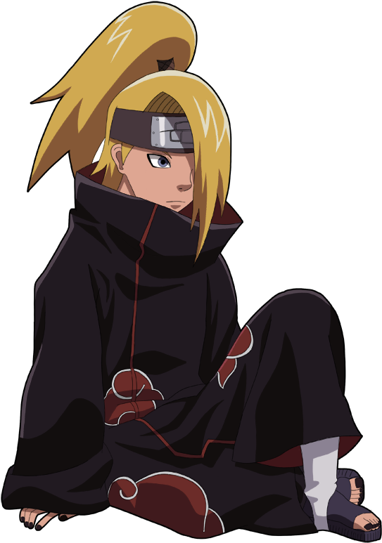 Deidara Clipart By Kylie-k - Cartoon (600x808)