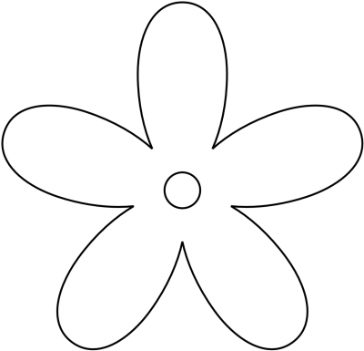 Flower Black And White Flowers Clip Art Black And White - White Flower Clip Art (400x397)