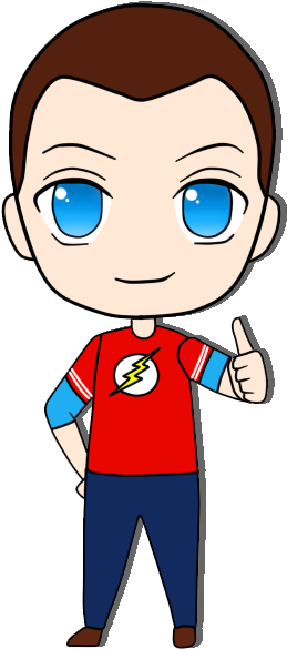 Sheldon Cooper Chibi By Xiongema - Cartoon (304x603)
