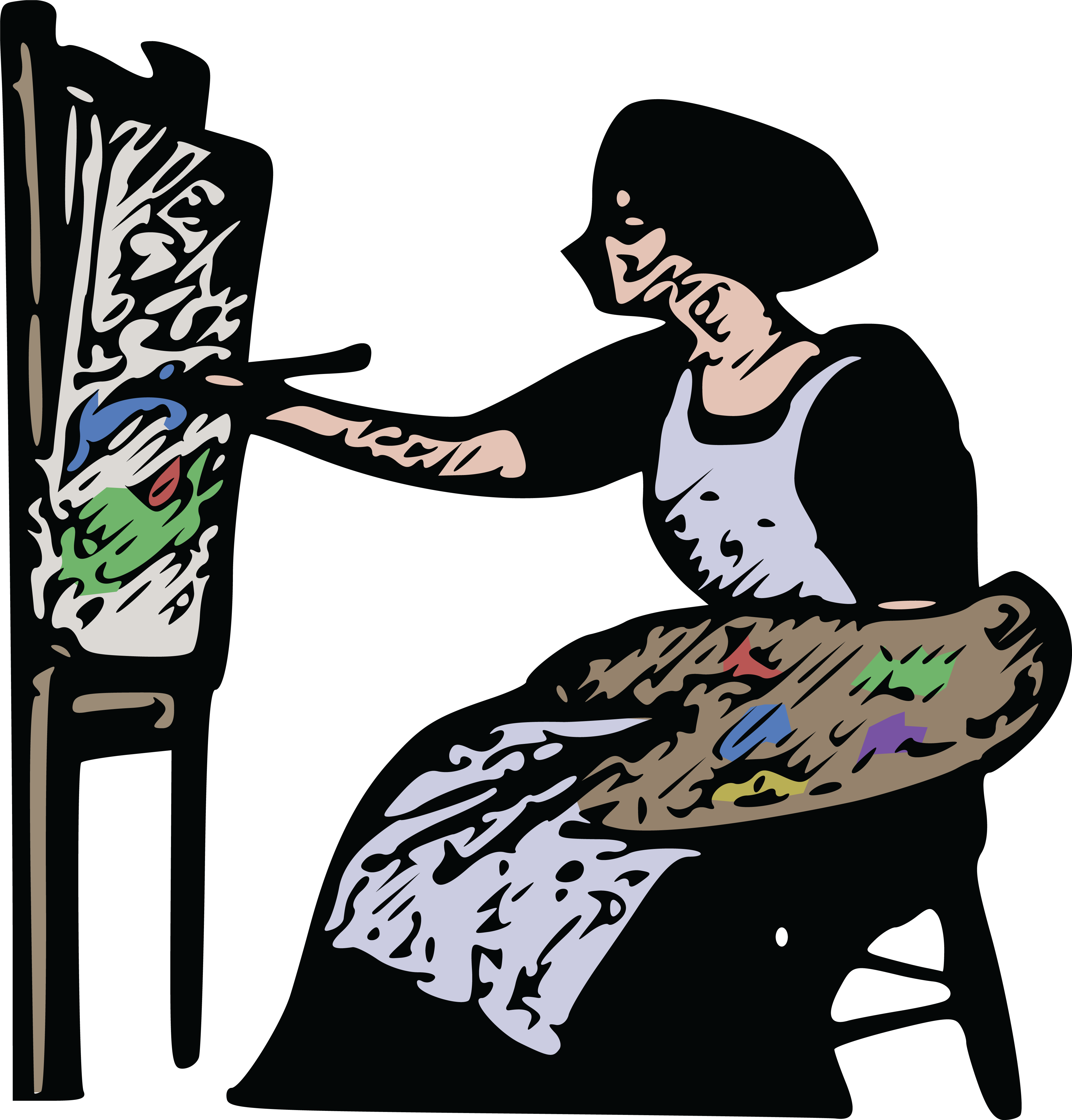 Painting - Colour - Woman Painting Png (4000x4178)