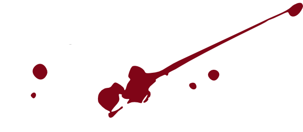 Paint Slatter Red White Clip Art - Black Paint Splatter (600x263)