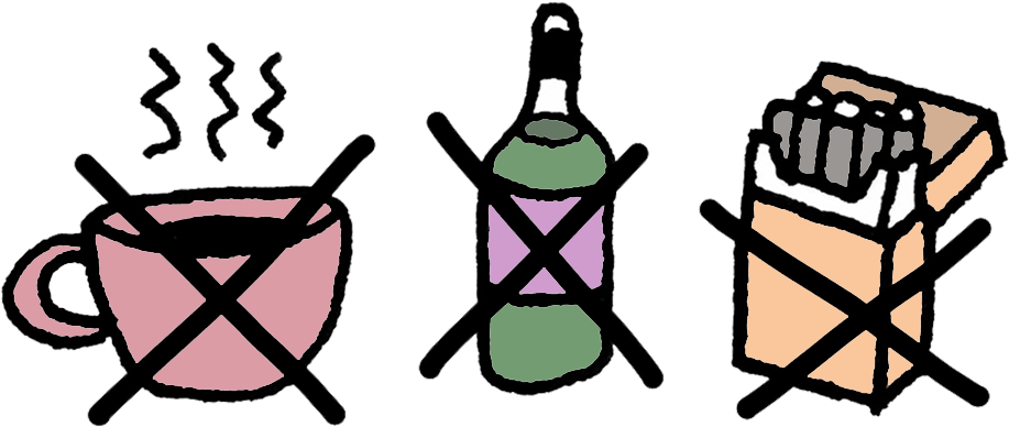 Caffeine And Nicotine Are Stimulants, And Will Increase - Avoid Caffeine Alcohol And Nicotine (1034x437)