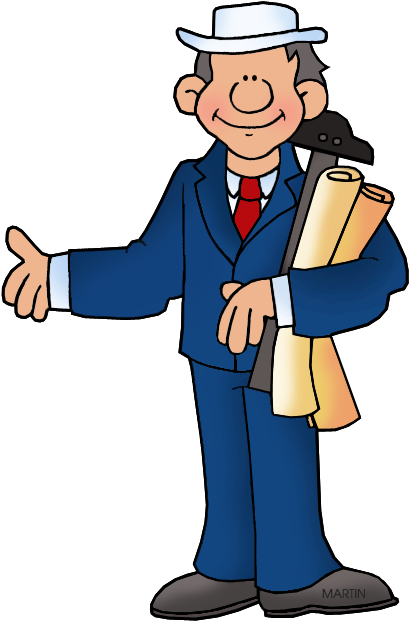 Free Architecture Clip Art By Phillip Martin, Modern - Frank Lloyd Wright Clipart (443x648)