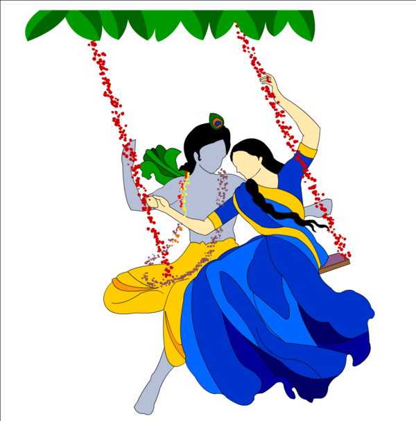 Krishna Clipart Radhe - Lord Sri Krishna Images Png (600x607)