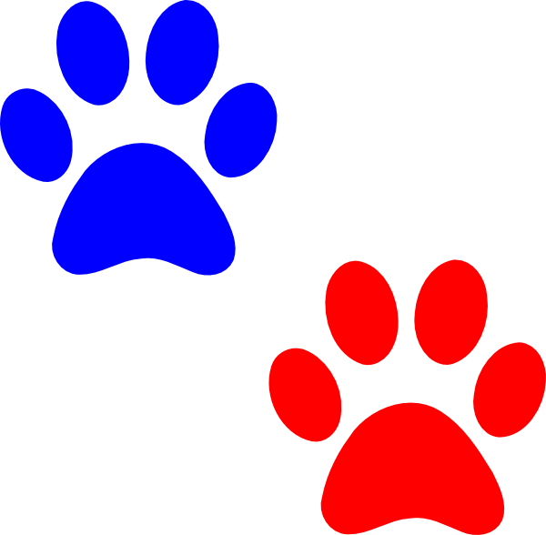 Red And Blue Paw Print (600x588)