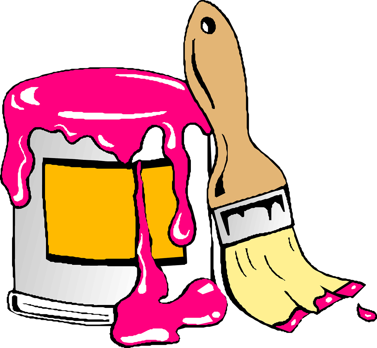 Paint Can Clip Art (1280x1180)