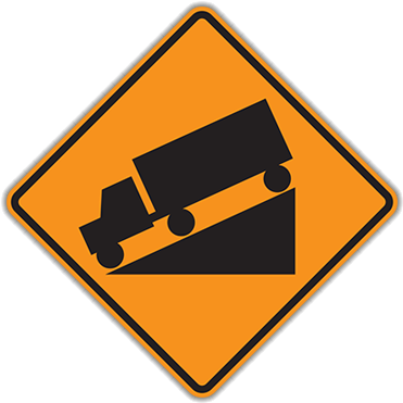 W7-1 Hill - Traffic Sign (400x400)