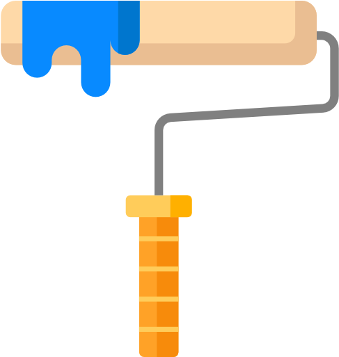 Roll Paint Brush Free Icon - Roll Paint Brush Free Icon (512x512)