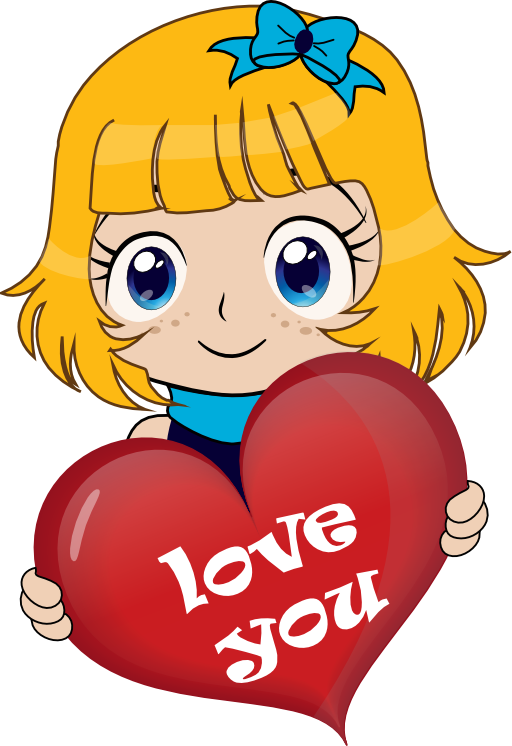 Cute Girl Manga Smiley Emoticon Clipart - Yes You're Fat. I Like You Anyway (512x746)