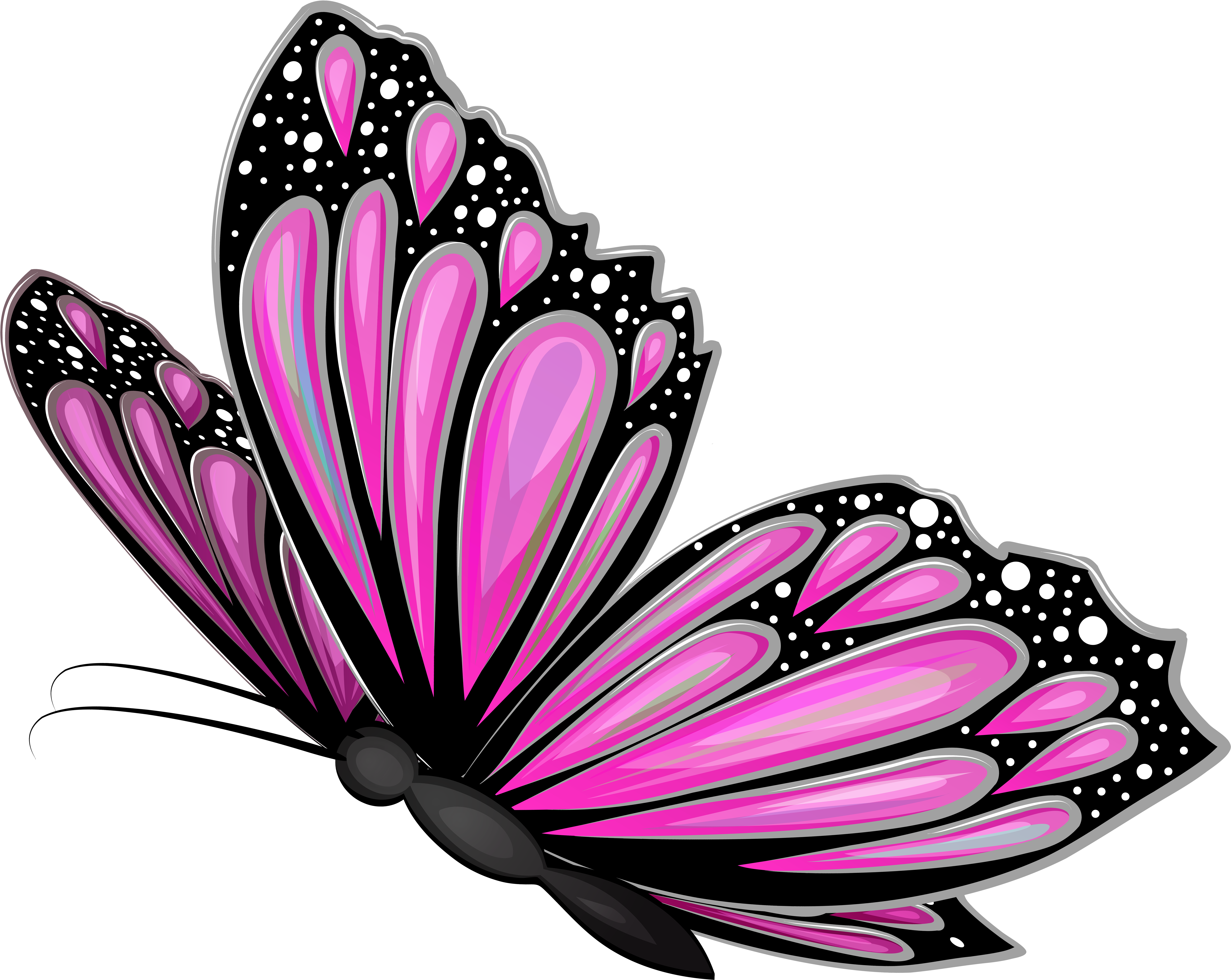 Pink Butterfly Transparent Png Clip Art Image - Pink Butterfly Png.