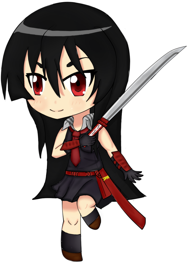 Chibi By Soniccolours123 Akame-akame Ga Kill Chibi - Akame Chibi Png (1024x1024)