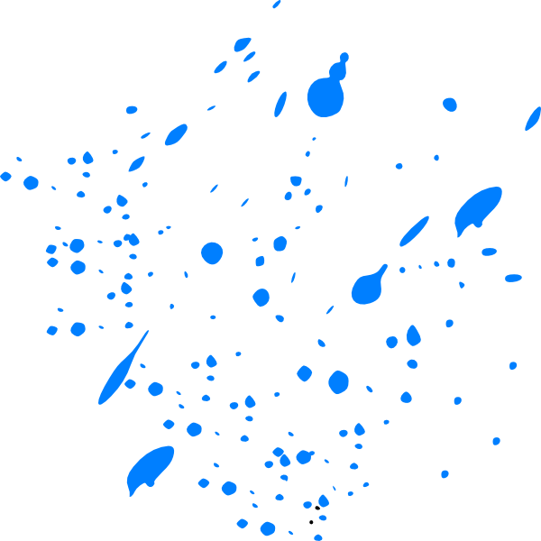 Blue Splitter Splatter Clip Art At Clker - Paint Transparent Splatters Png (600x600)