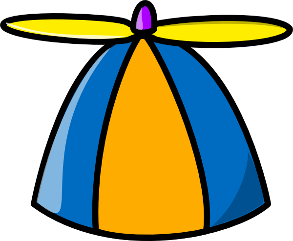 Creative Clipart Thinking Cap - Propeller Hat Clipart (600x494)