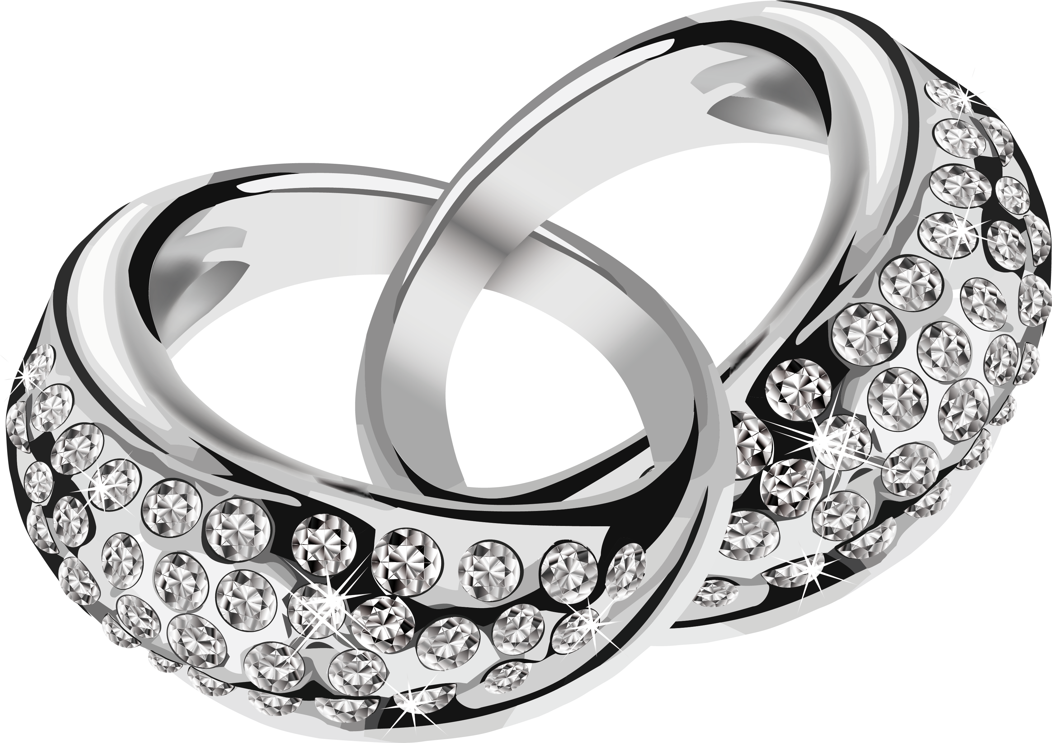 Free Jewelry Clip Art - Silver Wedding Ring Png (3578x2549)