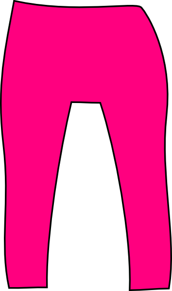 Trousers - Clipart - Clip Art Pink Pants (354x599)