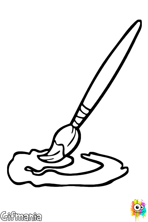 Paintbrush - Dibujos Para Colorear Pincel (480x720)