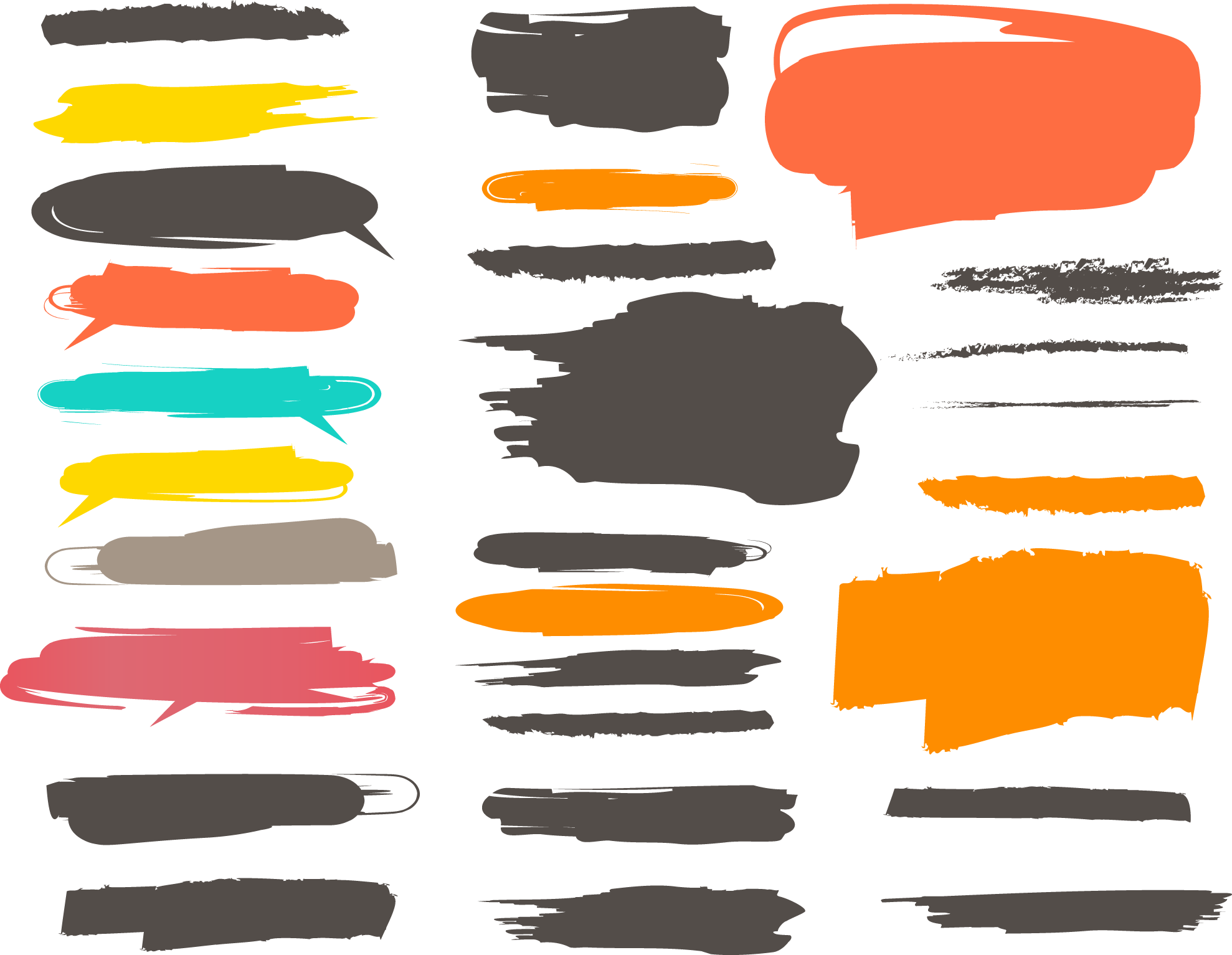 Ink Brush Paint Color - Paint Marks Png (1978x1533)