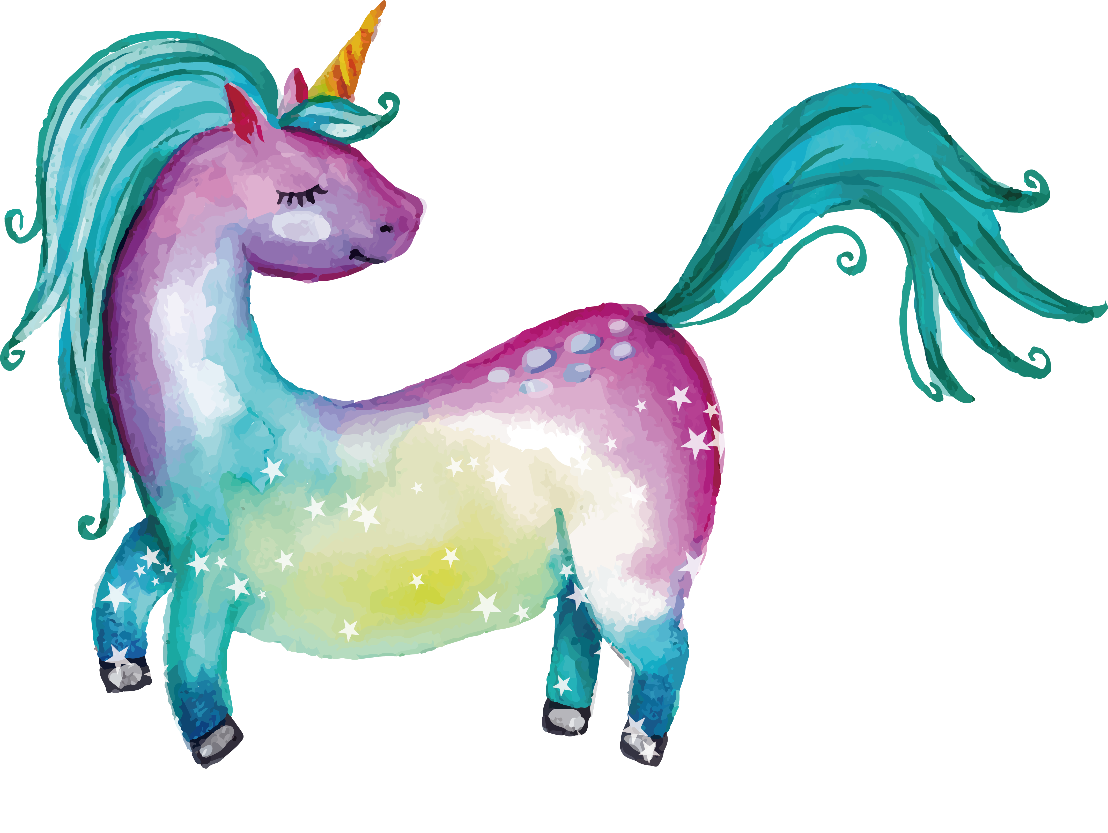Unicorn Color Fairy Tale - Magical Name (4282x3219)
