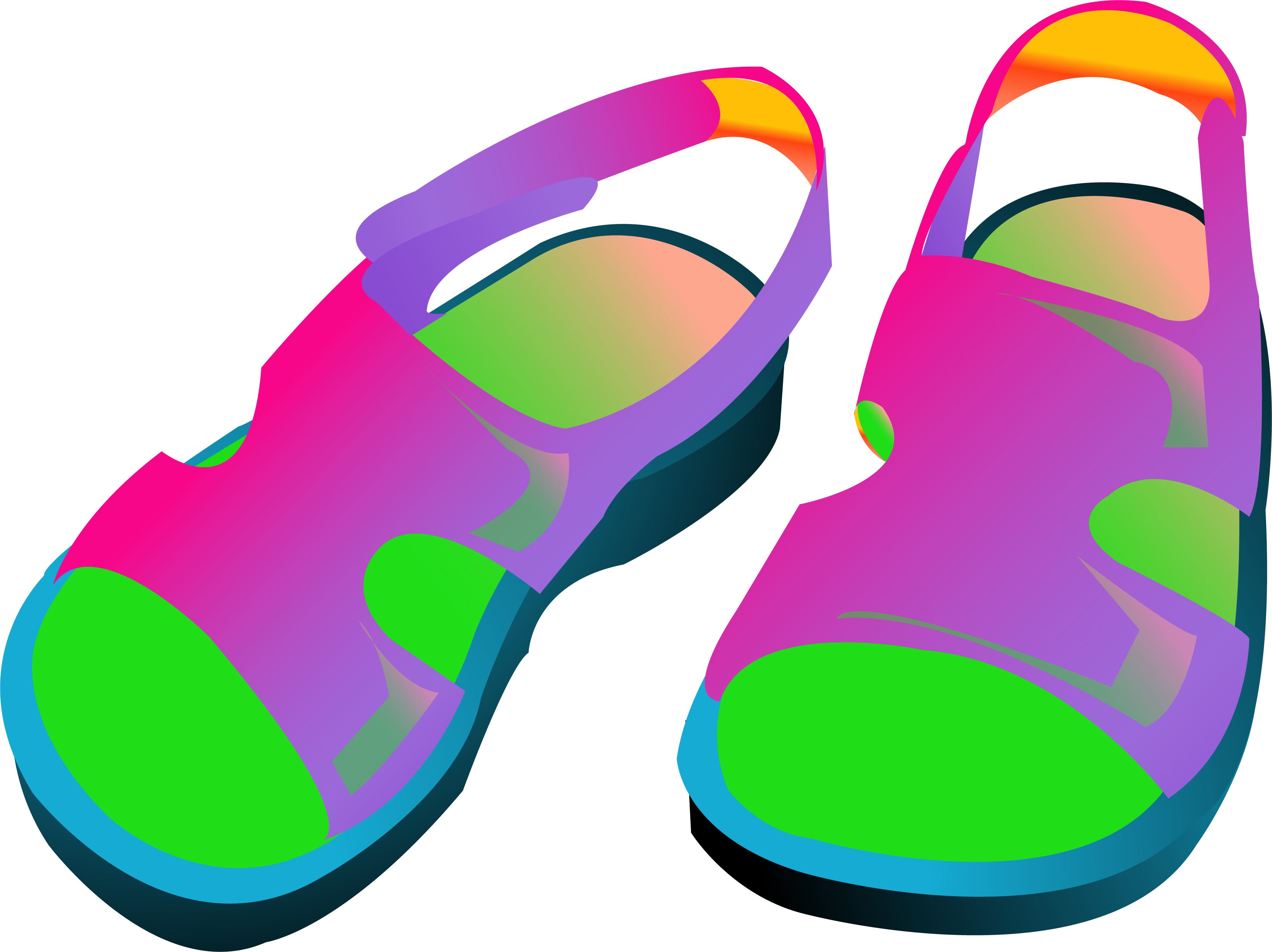 Flip-flops Sandal Clip Art - Flip-flops Sandal Clip Art (3619x2711)