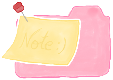 Pink Folder With Note Icon - Folder Png Note (512x512)
