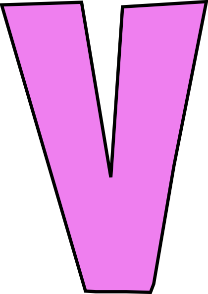 Clip Art Of Letter V (420x593)