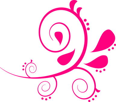 Paisley Swirls Pink Pattern Design Floral - Free Paisley Clip Art (385x340)