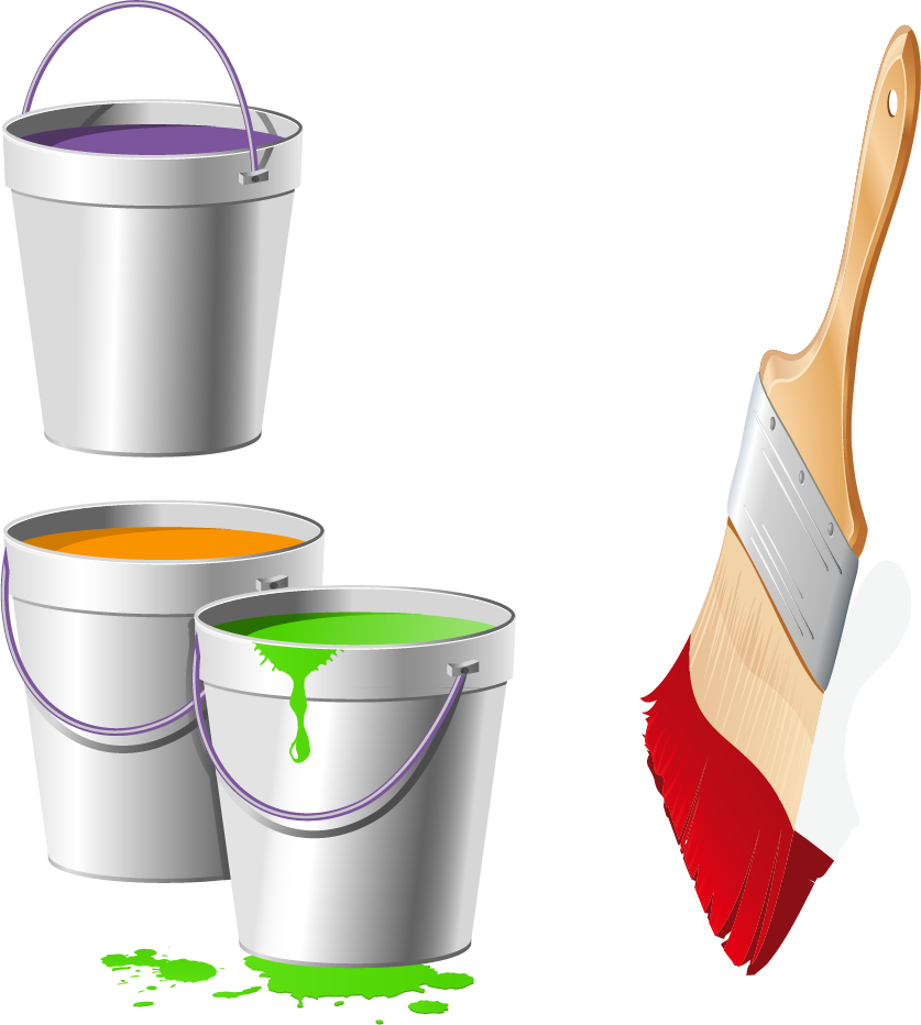 Paintbrush Bucket Color - Paintbrush Bucket Color (837x932)