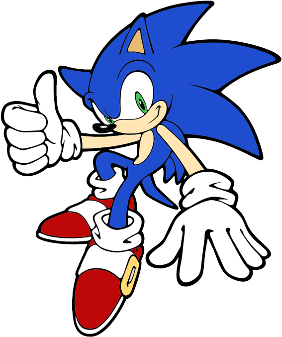 Sonic Clip Art - Sonic The Hedgehog 2d (575x685)