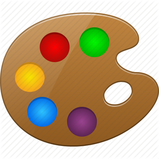 Artistic Color Palette Draw Drawing Gallery Paint Paintbrush - Draw A Paint Palette (512x512)