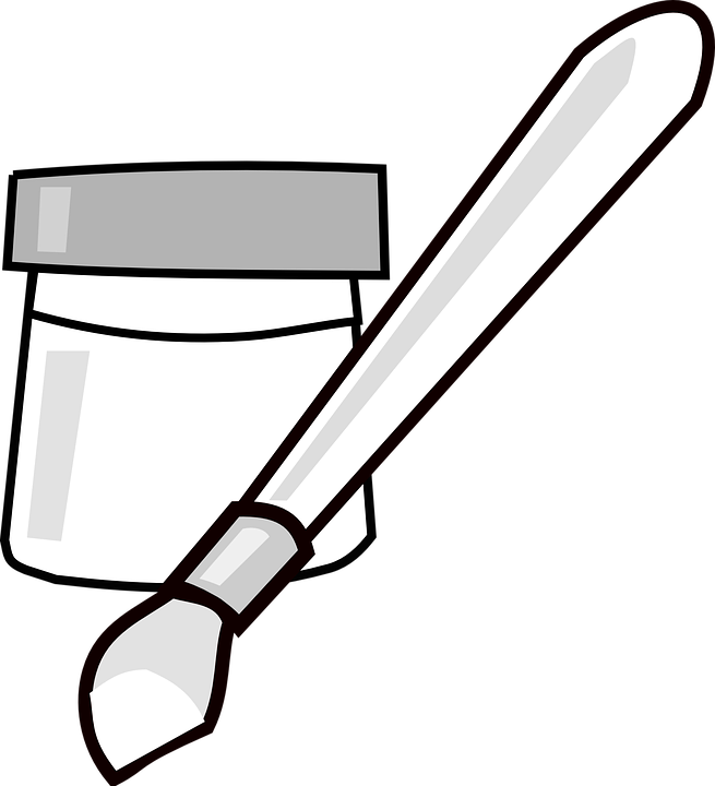 Free Vector Graphic - Clipart Painting Black And White Transparent (655x720)