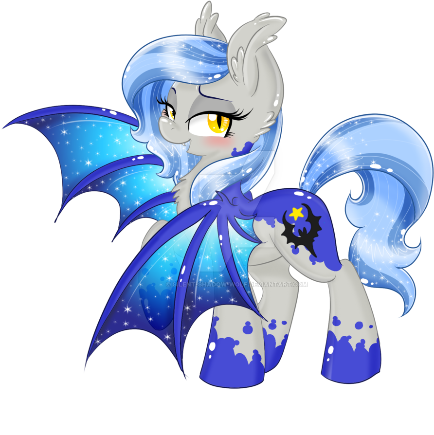 Pretty Bat Pony By Silent Shadow Wolf - My Little Pony Wolf (1024x1024)