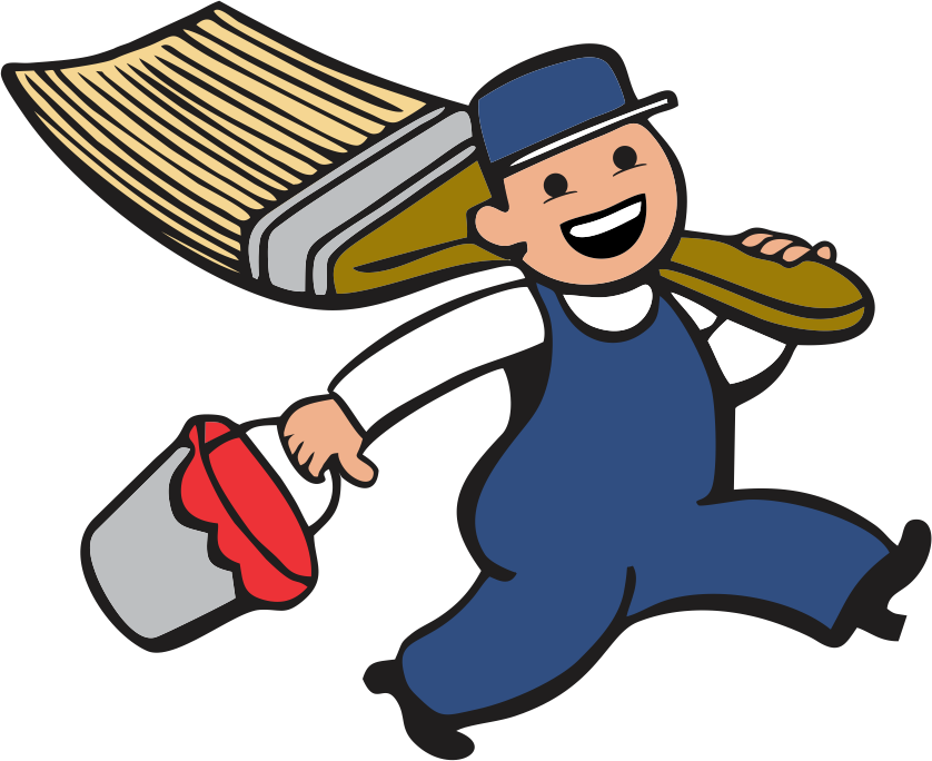 Painting & Roofing - Roof Painting Clipart (838x684)
