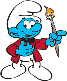 Painter Smurf, May - Schtroumpf Artiste (350x350)