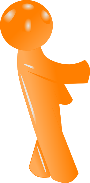 3d Orange Man Clip Art - 3d Clipart Man Png (294x598)