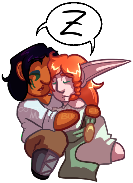 Digital Art Sleepy Chibs - Cartoon (501x606)