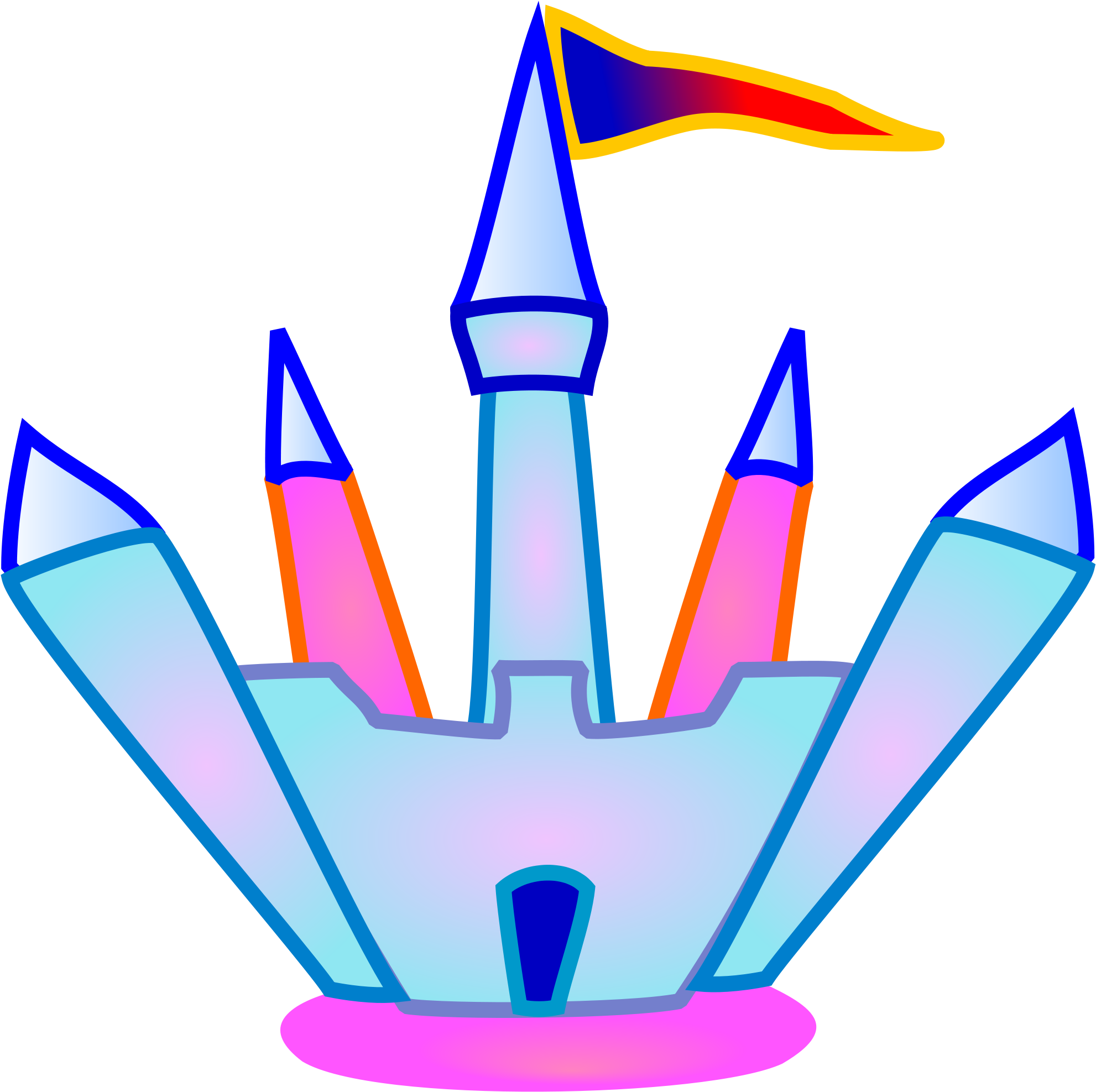 Pinkhome3 - Castle Clip Art (2000x2000)