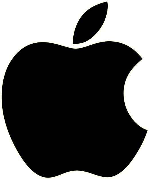 Click To View In Fullscreen - Apple Logo Black Png (554x652)