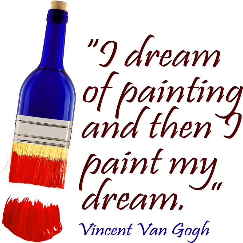 Paint The Town Studios Llc - Paint Brush And Wine (850x850)