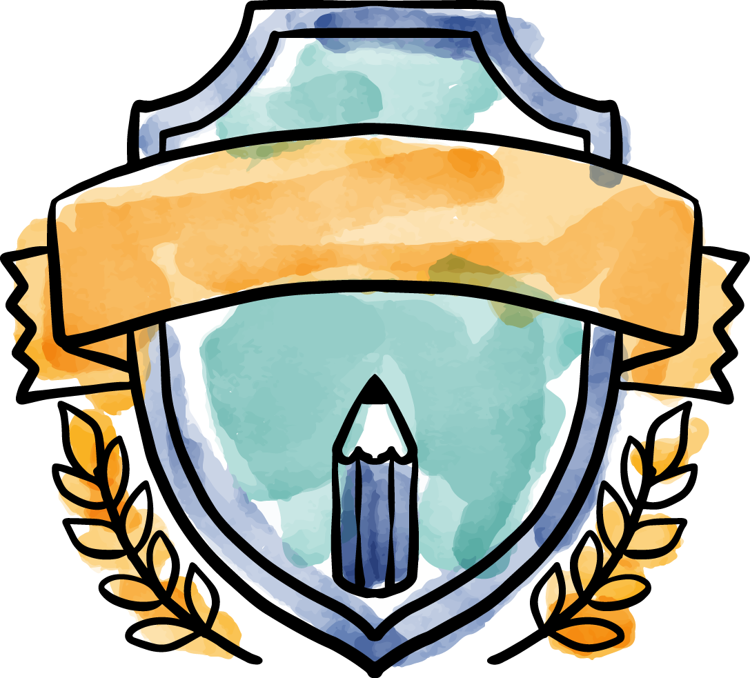 Watercolor School Watercolor Painting Clip Art - Watercolor Shield Png (1087x983)