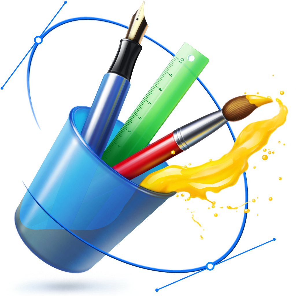 Drawing Brush Logo Png - Graphics Designing Software Icon (1024x1024)
