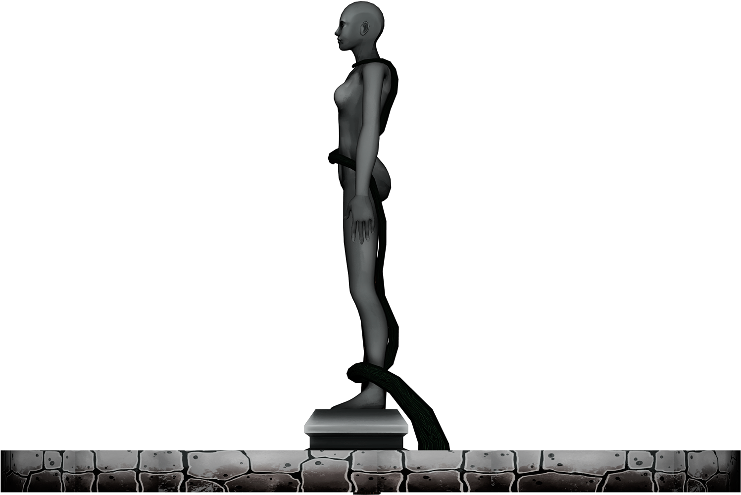 3d Female Character Statue Created For Part Of A Battle - Statue (1920x1080)