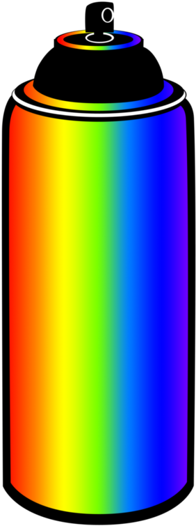Free Icons Png - Spray Paint Can Rainbow (1000x800)