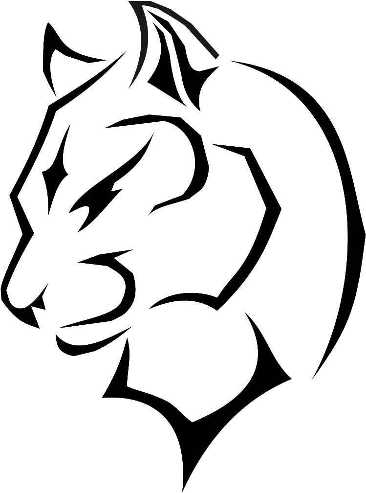 Black Panther Cougar Drawing Clip Art - Black Panther Drawing Black And White (791x1024)
